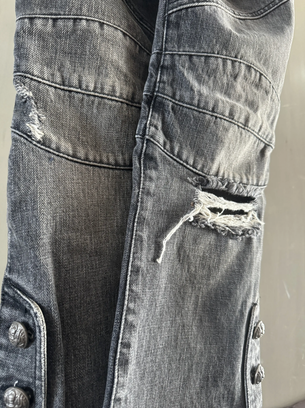 Balmain by Christophe Decarnin — Flare Pipe Jeans, Rock Collectie 2010