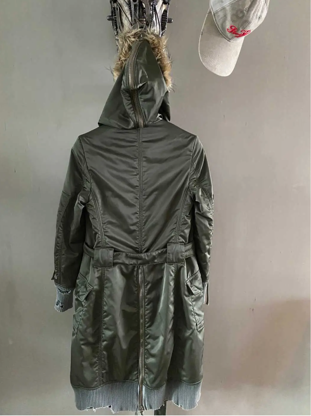 Greg Lauren Long Boxer Bomber — Fur Hood