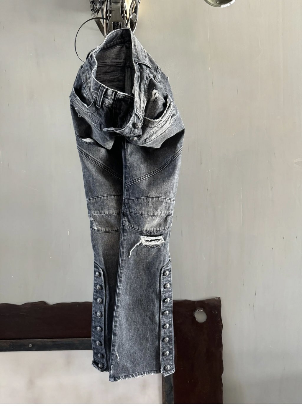 Balmain by Christophe Decarnin — Flare Pipe Jeans, Rock Collectie 2010