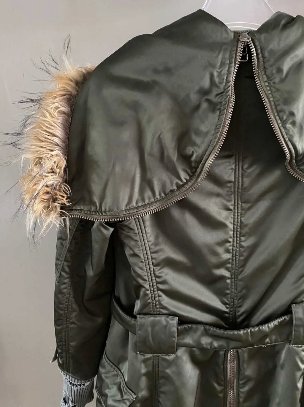 Greg Lauren Long Boxer Bomber — Fur Hood