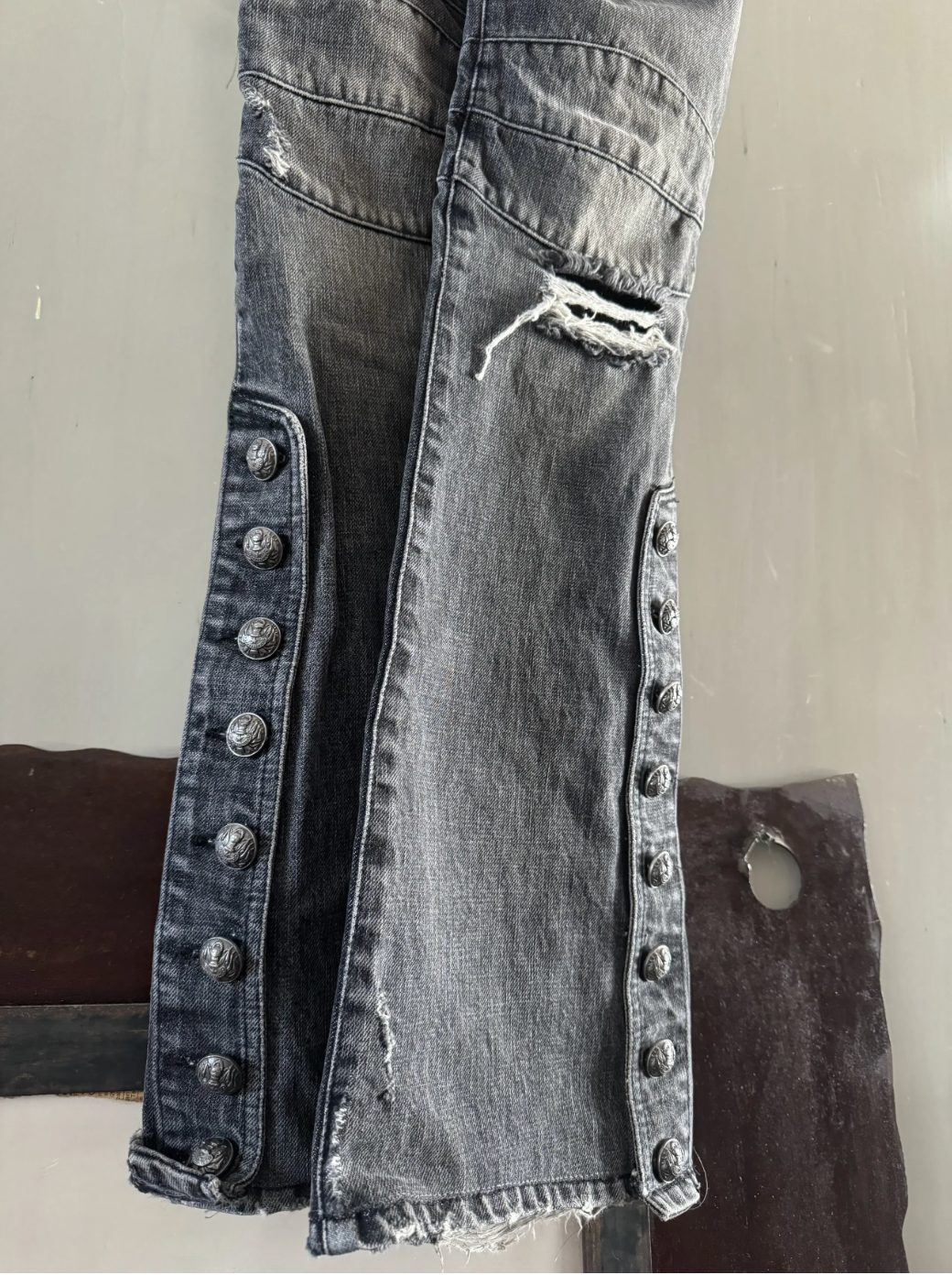 Balmain by Christophe Decarnin — Flare Pipe Jeans, Rock Collectie 2010