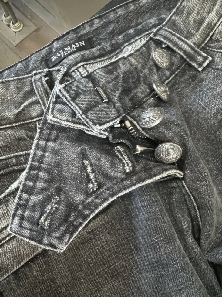 Balmain by Christophe Decarnin — Flare Pipe Jeans, Rock Collectie 2010