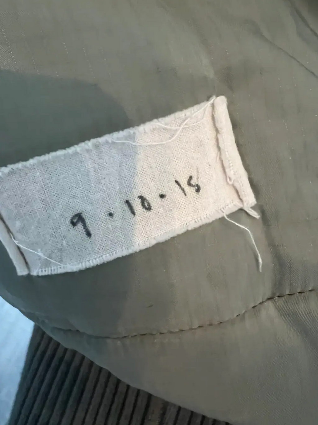 Greg Lauren Military Puffy Kimono — Destroyed Green