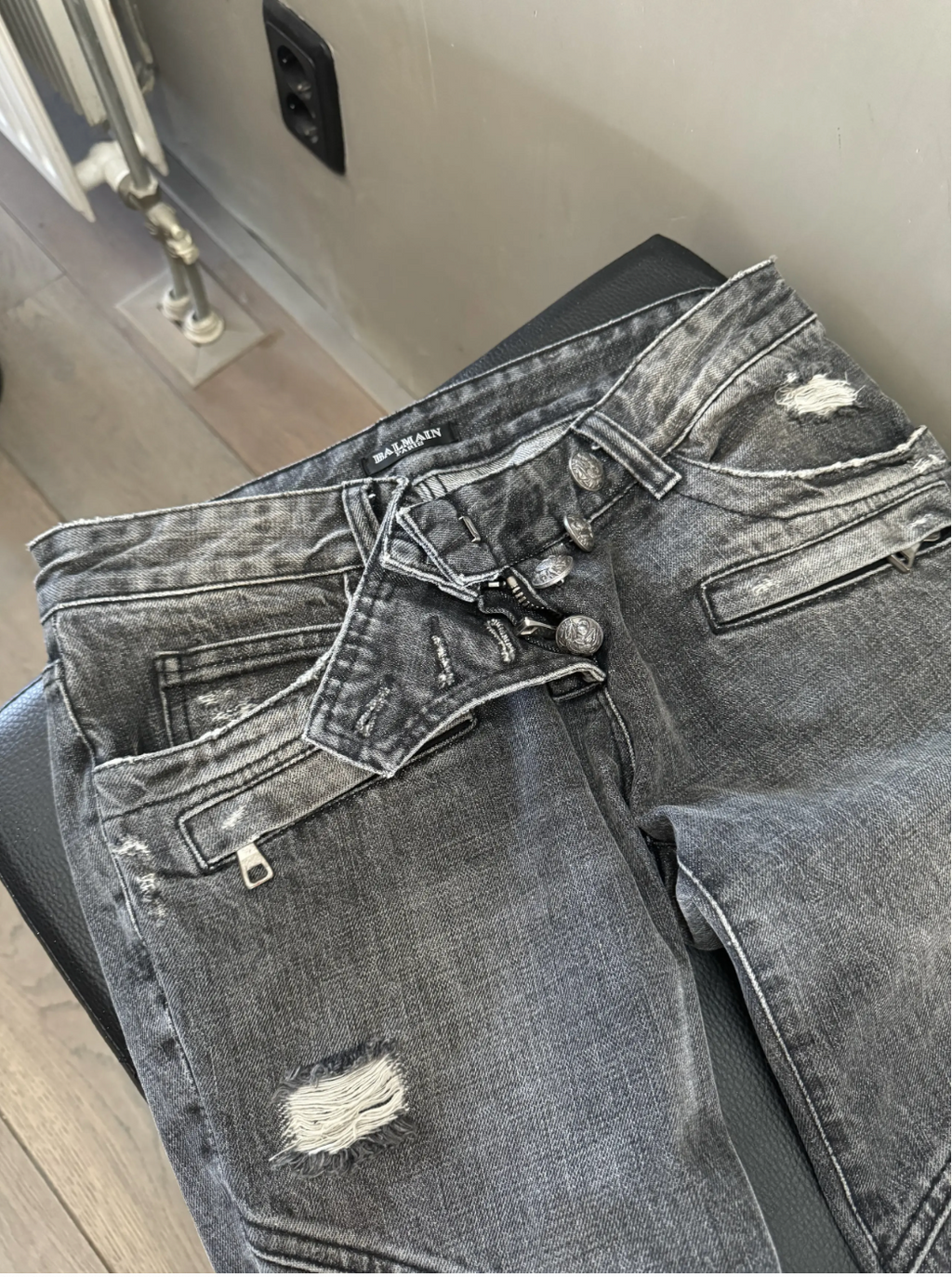 Balmain by Christophe Decarnin — Flare Pipe Jeans, Rock Collectie 2010