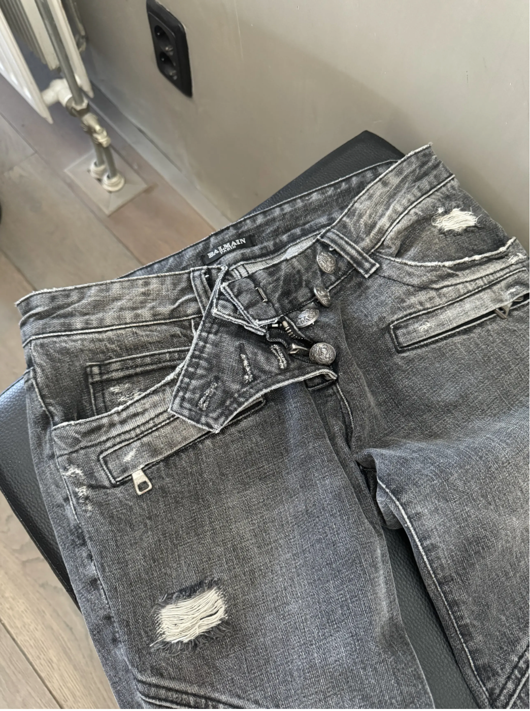 Balmain by Christophe Decarnin — Flare Pipe Jeans, Rock Collectie 2010