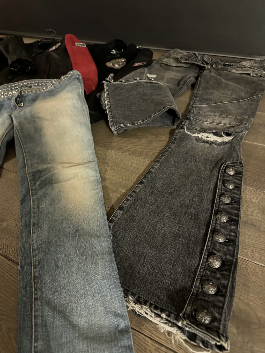 Balmain by Christophe Decarnin — Flare Pipe Jeans, Rock Collectie 2010
