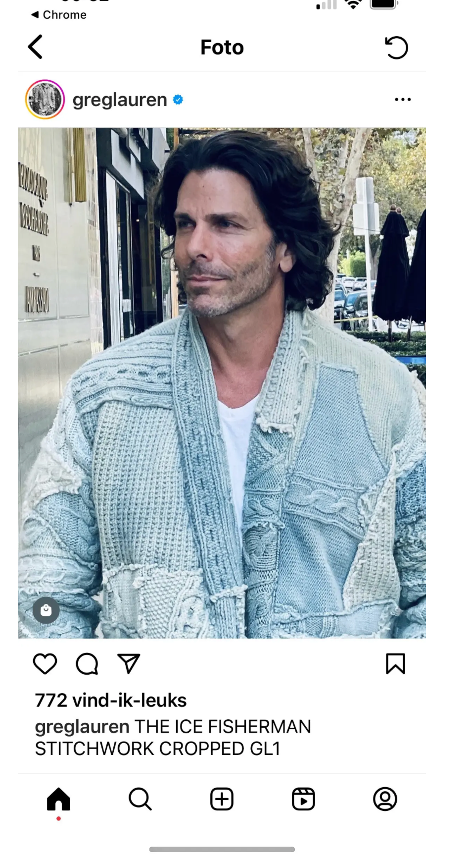 Greg Lauren Ice Fisherman Cropped Vest — Indigo