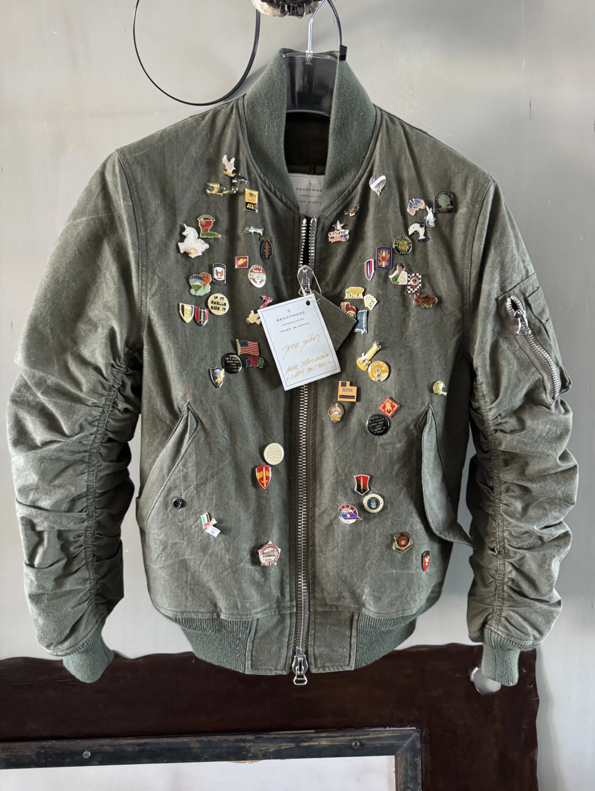 Readymade Pinned Army Bomber – Vintage US Tent Shelter Cotton – EU 44