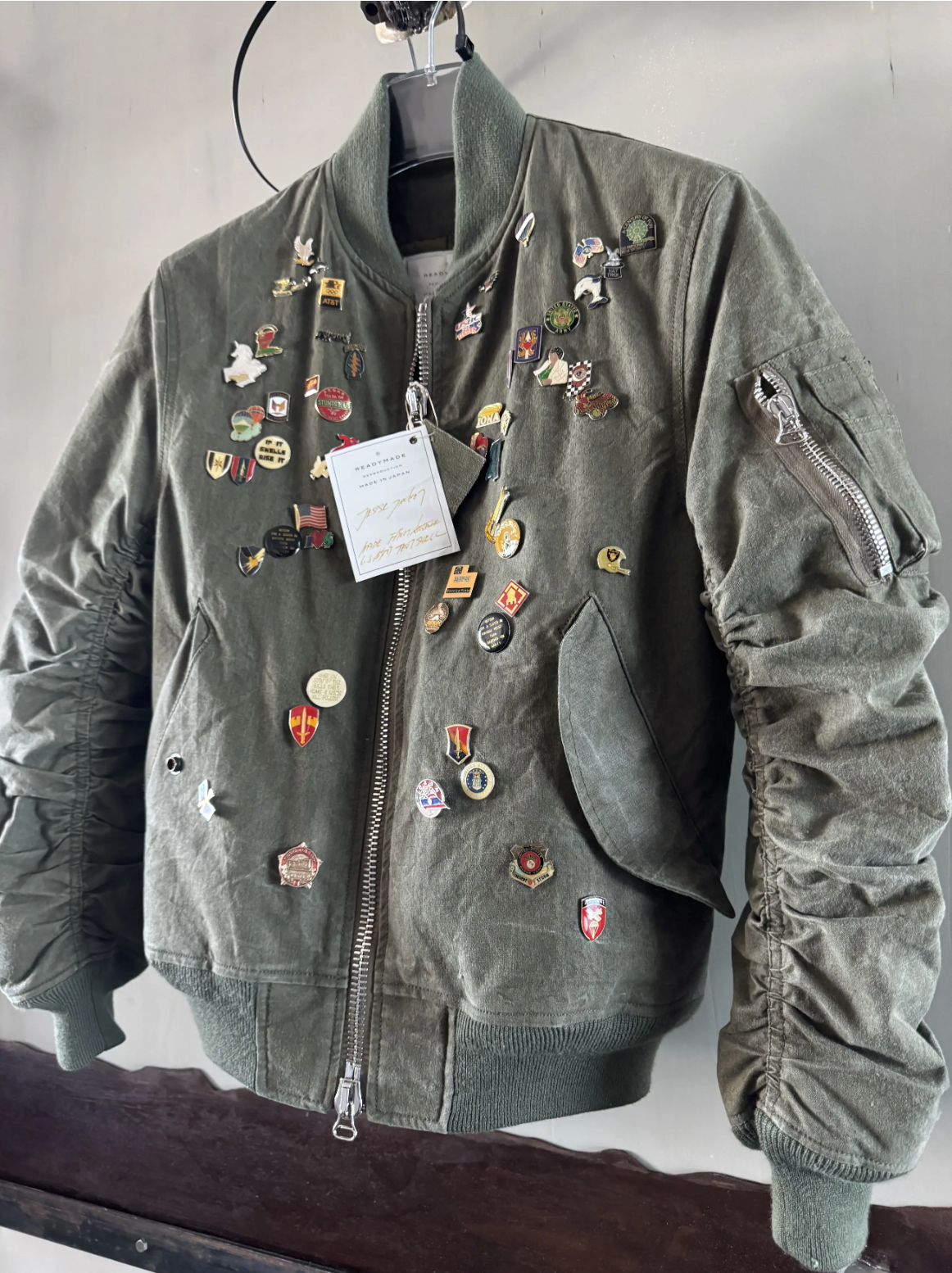 Readymade Pinned Army Bomber – Vintage US Tent Shelter Cotton – EU 44