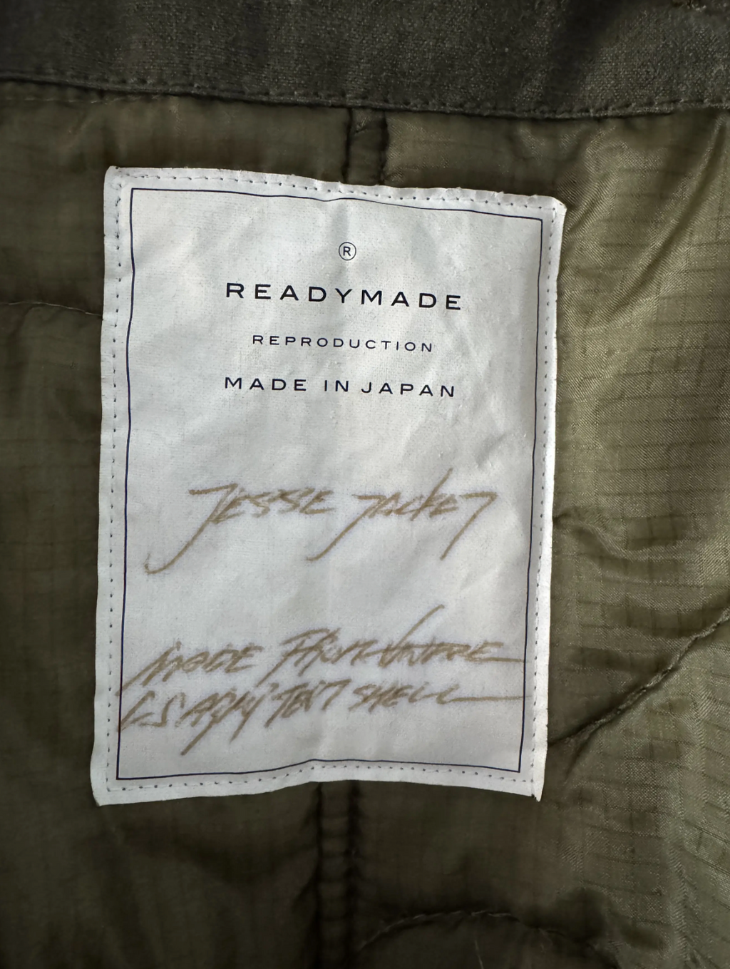 Readymade Pinned Army Bomber – Vintage US Tent Shelter Cotton – EU 44