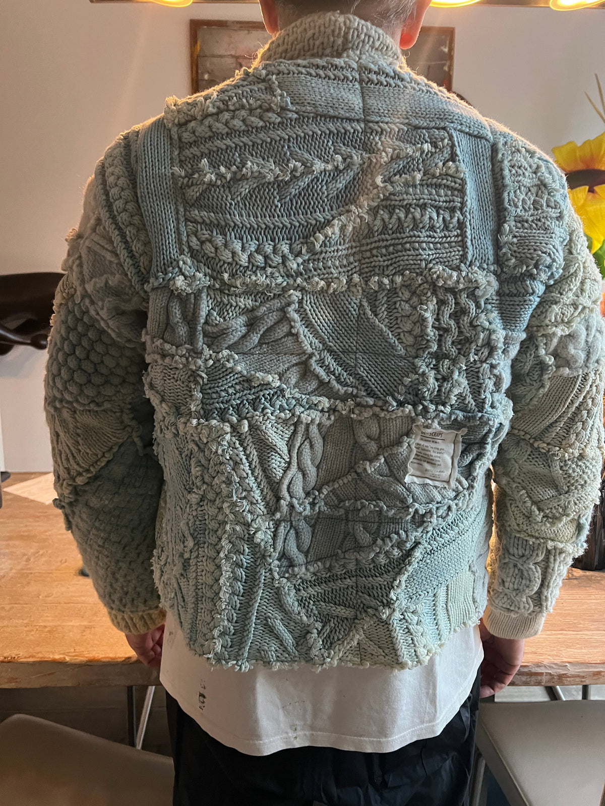 Greg Lauren Ice Fisherman Cropped Vest — Indigo