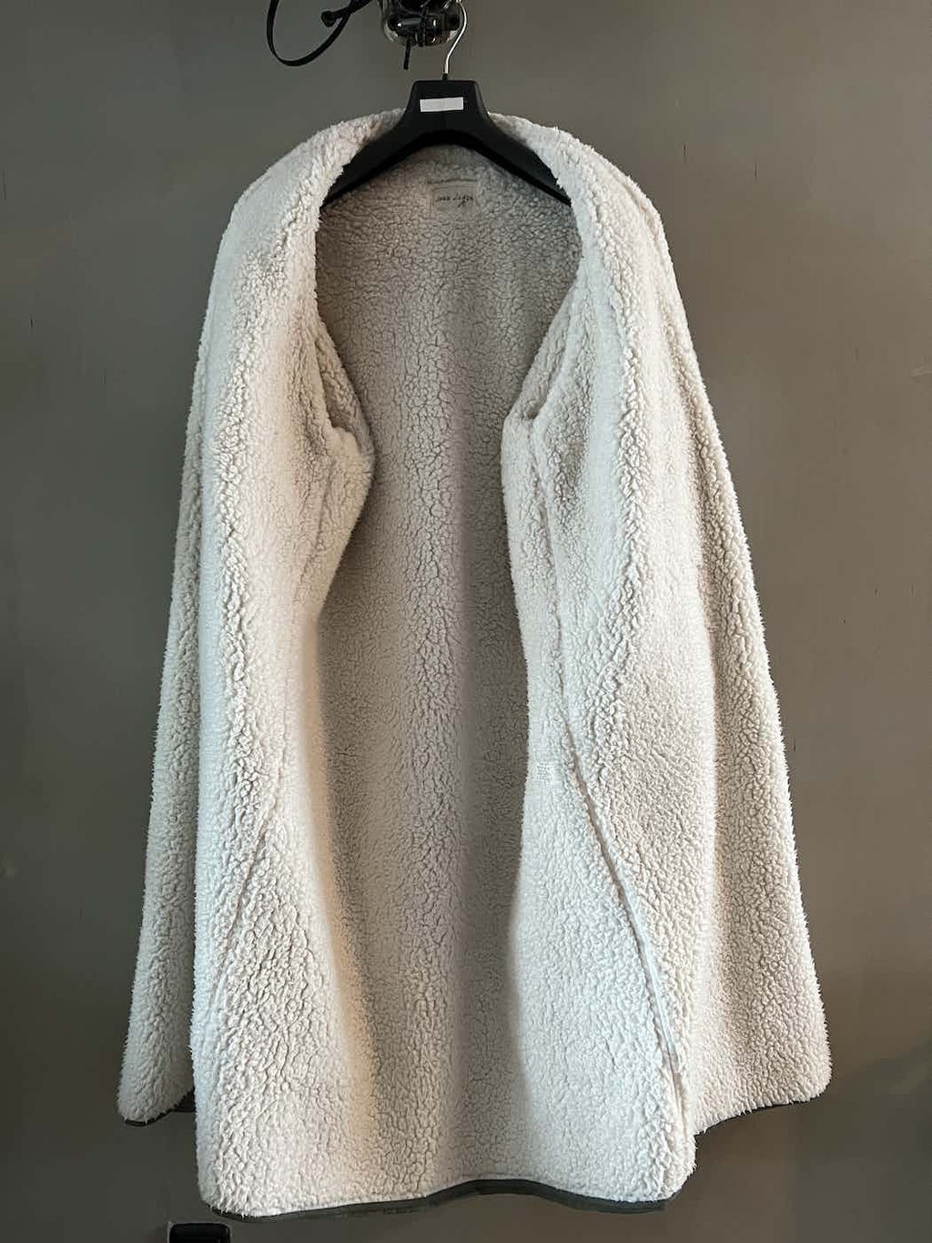 Greg Lauren Army Tent Scrapwork Long Coat — Military Green Shearling