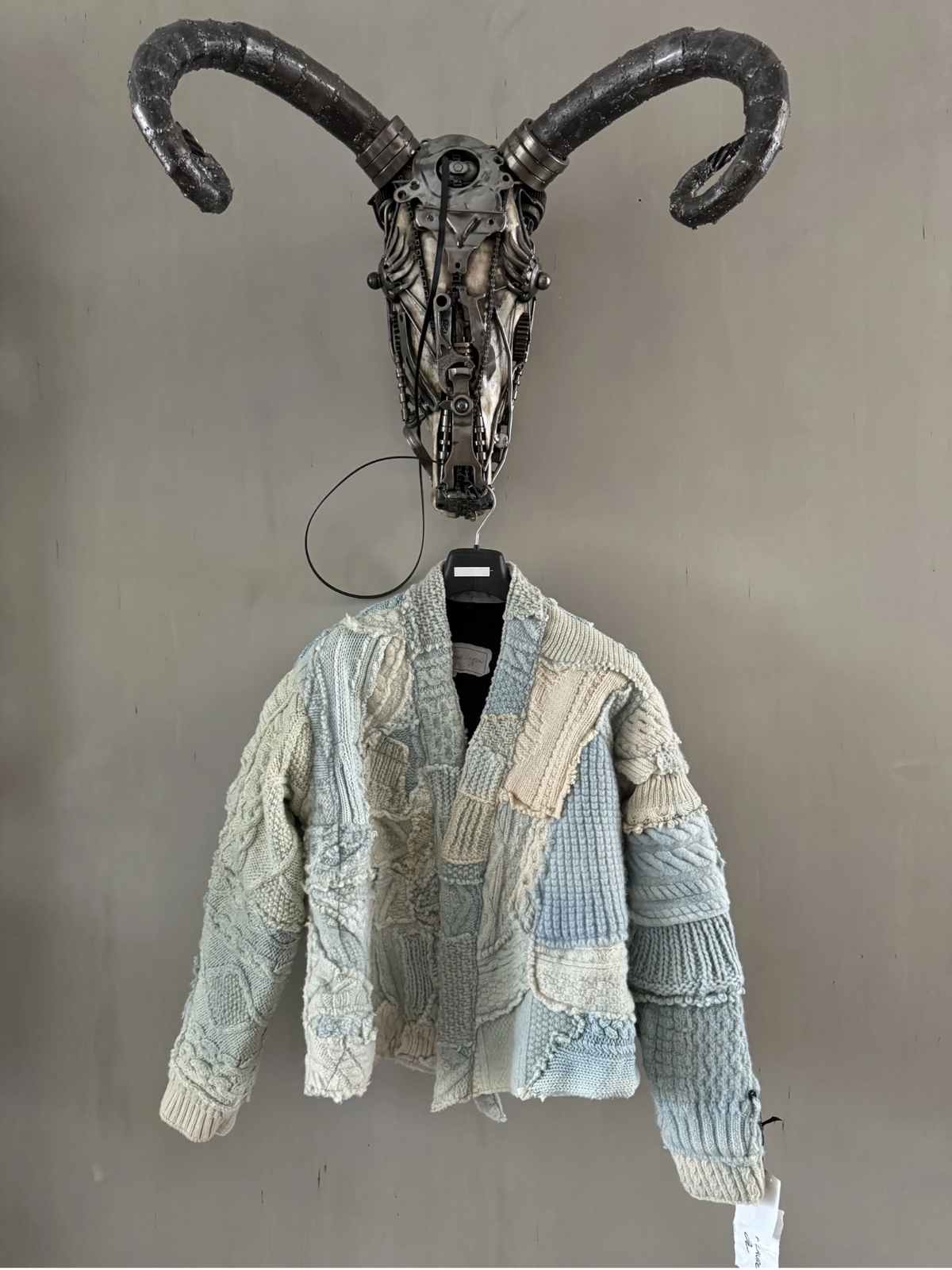 Greg Lauren Ice Fisherman Cropped Vest — Indigo